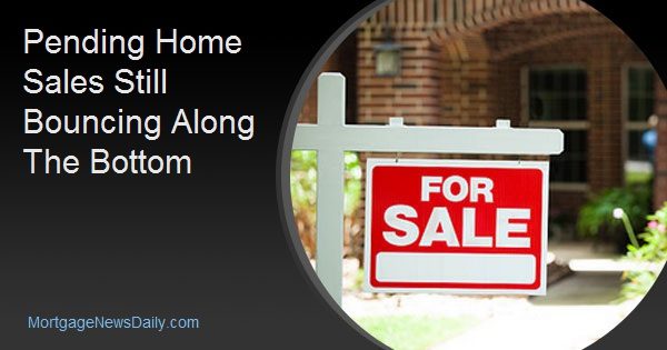 Sometimes you'll see coverage of economic data that conforms to certain template with a predictable details and word counts.  Rarely, the word count will reflect the pace of change in the underlying data series.  That's what you're dealing with here. Existing home sales have been depressed since late 2022 and bouncing along the bottom ever since. Pending Home Sales is just another way to view the same problem.  Instead of closed transactions, it measures contract signings, thus providing a sort of sneak peak and next month's Existing Home Sales potential.  With that in mind, it wouldn't be a surprise to see Existing Sales slip back down after the monthly increase reported last week.  Here's why: For those who are uncomfortable without a higher word count, here are a few regional bullet points showing the month over month and year over year change (%): Northeast  + 0.8% (down 5.5% annually) Midwest     - 7.6%  (down 11.6% annually) South        - 7.3%  (down 9.0% annually) West          +0.5%  (down 7.0% annually)